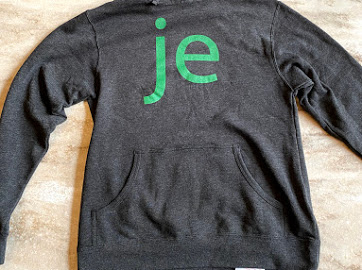 The front of the JE Hoodie